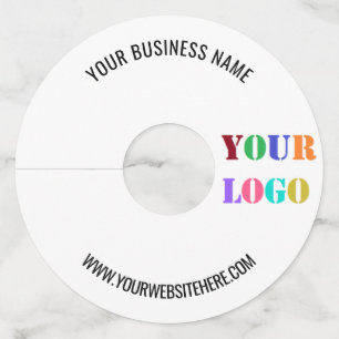 Étiquette de promotion du texte du logo de l'entre