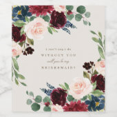 Étiquette de Proposition de Demoiselle d'Honneur d (Étiquettes simples)