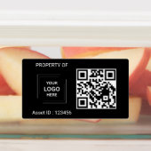 Étiquette de propriété de code QR de style noir (Apposé)