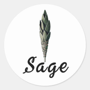 Étiquette de protection contre la sauge vintage de