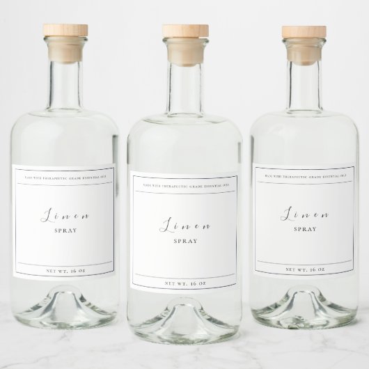 Étiquette de pulvérisation de lin (Bouteilles)