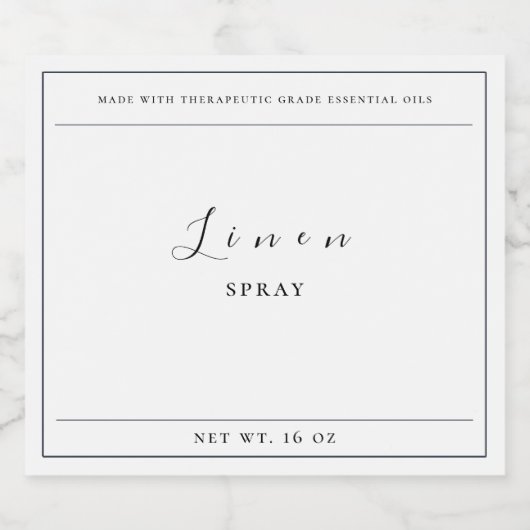 Étiquette de pulvérisation de lin (Étiquettes simples)