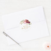 Étiquette de Réception de Mariage Florale Embrasse (Enveloppe)