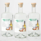 Étiquette de recette de cocktail signature pour ca (Bouteilles)