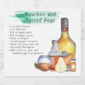 Étiquette de recette de cocktail signature pour ca (Étiquettes simples)