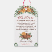 Étiquette de recette de pot-pourri de Noël fait ma (Devant)