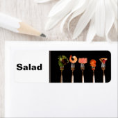 Étiquette de recettes de cuisine moderne sur fourc (En situation)