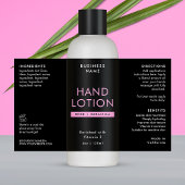 Étiquette de recouvrement de bouteilles cosmétique