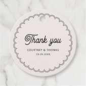 Étiquette de remerciement à bordure festonnée mini (Devant)