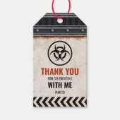 Étiquette de remerciement avec grille métallique e (Devant)