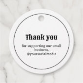 Étiquette de remerciement avec typographie rétro p (Devant)
