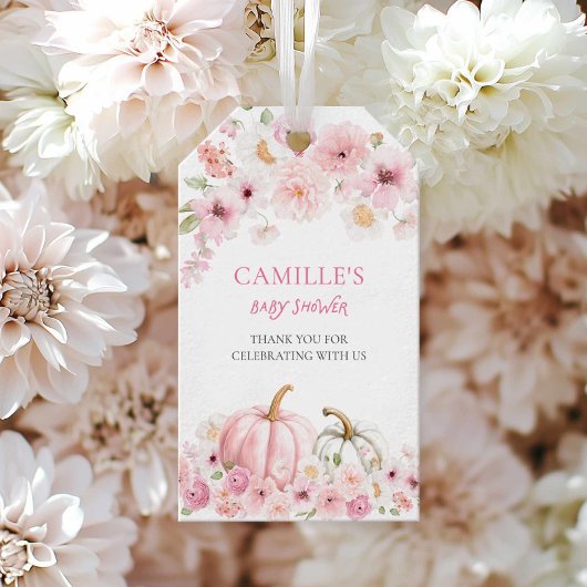 Étiquette de remerciement Baby Shower Citrouille R