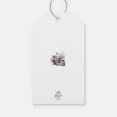 Étiquette de remerciement d'anniversaire de moto r (Dos)