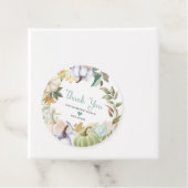 Étiquette de remerciement d'automne de citrouille  (En situation)