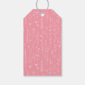 Étiquette de remerciement de Baby Shower Rose Flor (Dos)