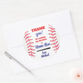 étiquette de remerciement de baseball. Baseball pe (Enveloppe)
