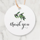 Étiquette de remerciement de branche d'olivier rus (Devant)