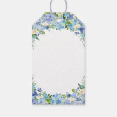 Étiquette de remerciement de cadeau d'hortensia bl (Dos)