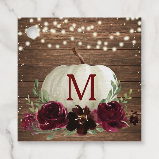 Étiquette de remerciement de citrouille automne ru (Devant)