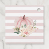 Étiquette de remerciement de citrouille rose (Dos)