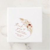 Étiquette de remerciement de douche Boho Herbe de (En situation)