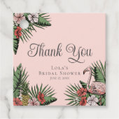 Étiquette de remerciement de douche Élégant Flaman (Devant)