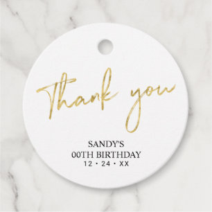 Étiquette de remerciement de fête d'anniversaire a
