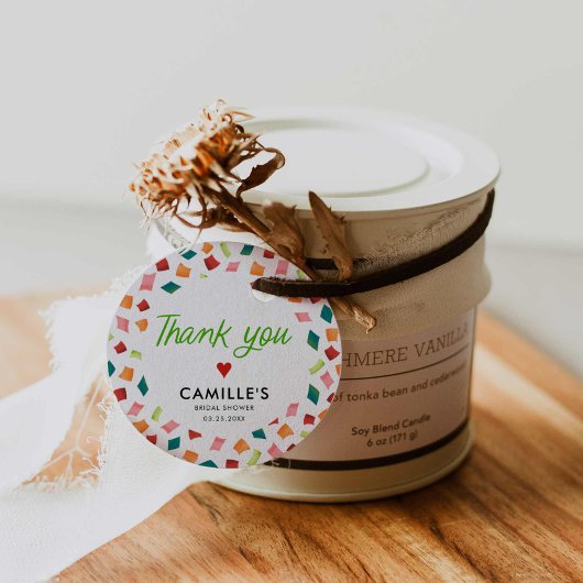 Étiquette de remerciement de Fiesta mexicaine