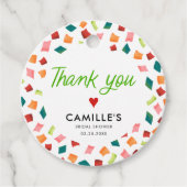 Étiquette de remerciement de Fiesta mexicaine (Devant)