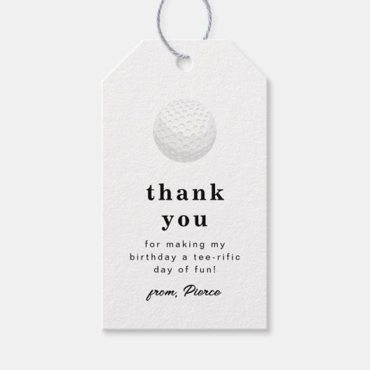 Étiquette de remerciement de golf (Devant)