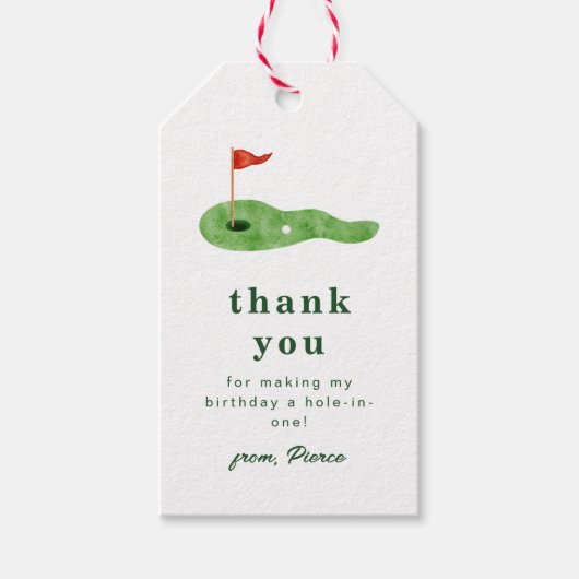 Étiquette de remerciement de golf (Devant)