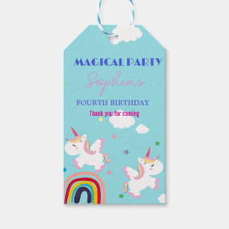 Étiquette de remerciement de licorne