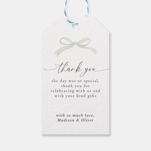 Étiquette de remerciement de mariage à monogramme (Dos)
