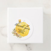 Étiquette de remerciement de mariage abeille (En situation)