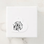 Étiquette de remerciement de mariage avec monogram (En situation)
