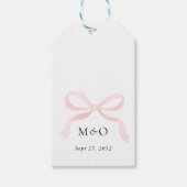 Étiquette de remerciement de mariage avec monogram (Devant)