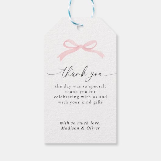 Étiquette de remerciement de mariage avec monogram (Dos)