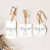 Étiquette de Remerciement de Mariage avec un Nœud 