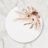 Étiquette de remerciement de mariage bohème minima (Dos)