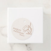 Étiquette de remerciement de mariage bohème minima (En situation)