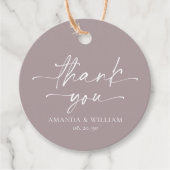 Étiquette de remerciement de mariage Élégante Lys  (Devant)