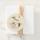 Étiquette de remerciement de mariage en nid d'abei (En situation)