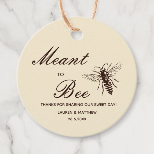 Étiquette de remerciement de mariage en nid d'abei (Devant)