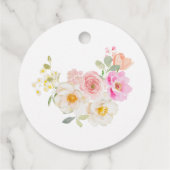 Étiquette de remerciement de mariage floral Fleur  (Dos)