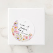 Étiquette de remerciement de mariage floral Fleur  (En situation)