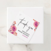 Étiquette de remerciement de mariage floral lumine (En situation)