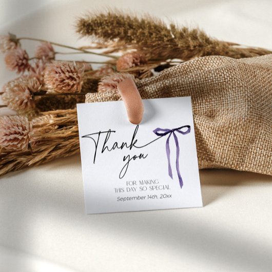 Étiquette de remerciement de mariage gothique somb