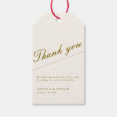 Étiquette de remerciement de mariage minimal éléga (Devant)