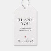 Étiquette de remerciement de mariage moderne minim (Devant)