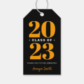 Étiquette de remerciement de remise de diplôme sim (Devant)